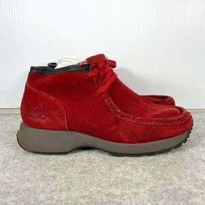 Dolomite Anatomical Insole Red Suede Ankle Moc Boots Womens EU 40 US 9 10